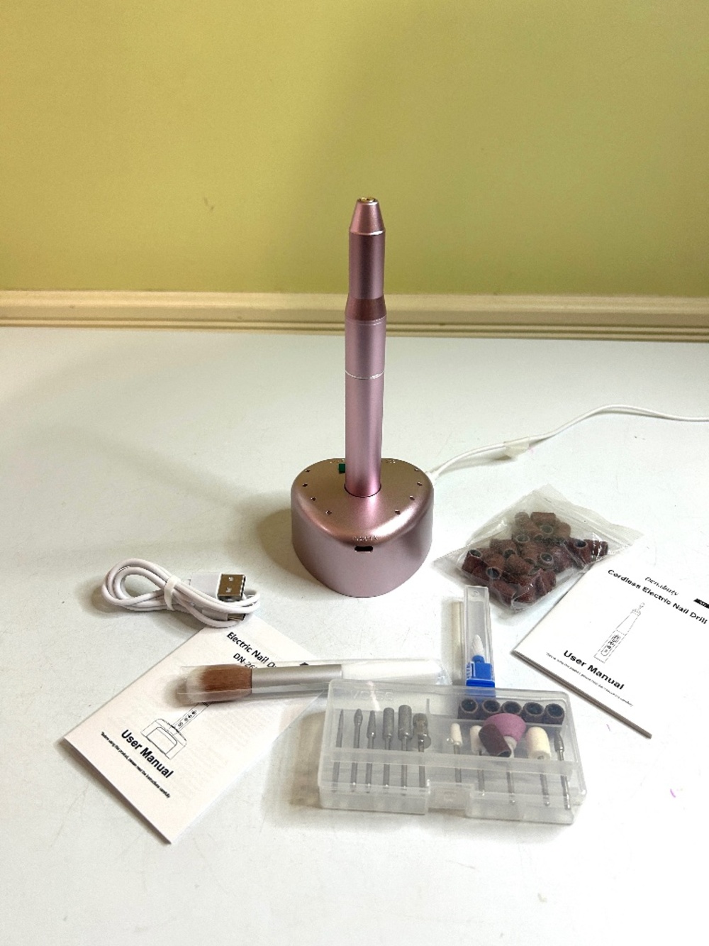 LED Nail Light And Nail Drill Set Pink - Picture 10 of 15